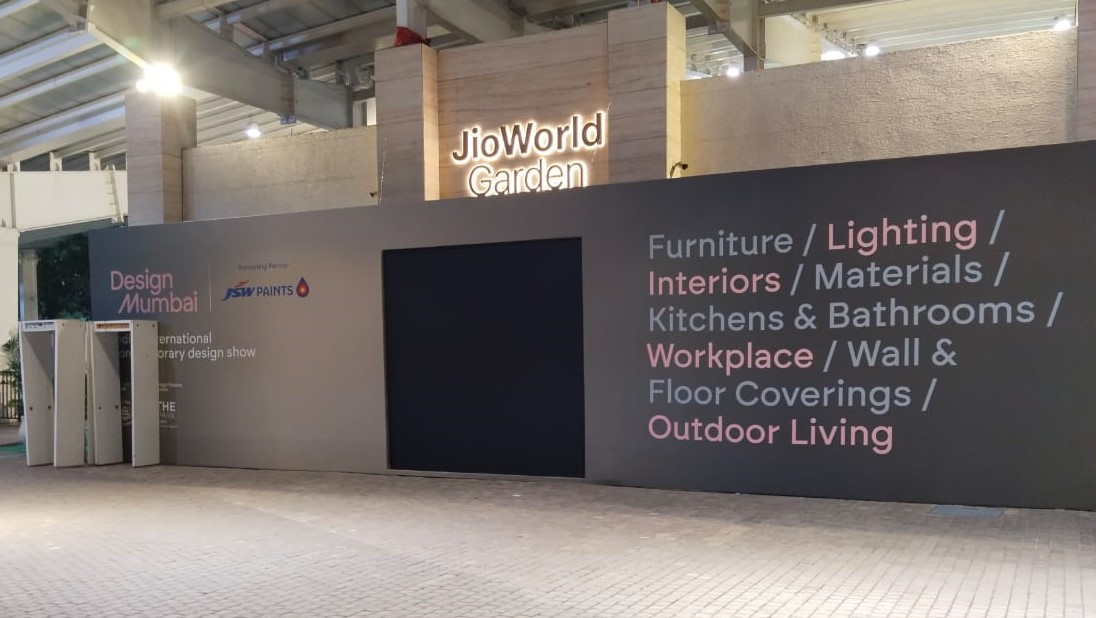 "Custom corporate gate installation by MRG Evennts at a premier Mumbai luxury hotel"