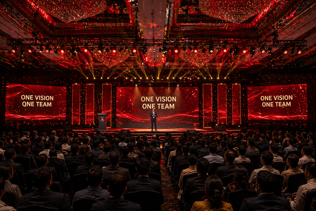 event Setup with lighting and LED Walls