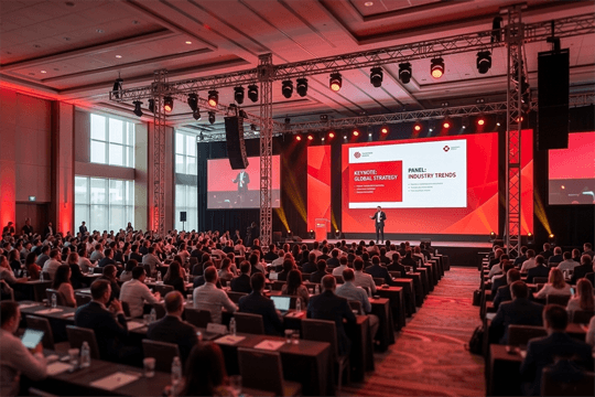 Conference with Truss and Lights setup