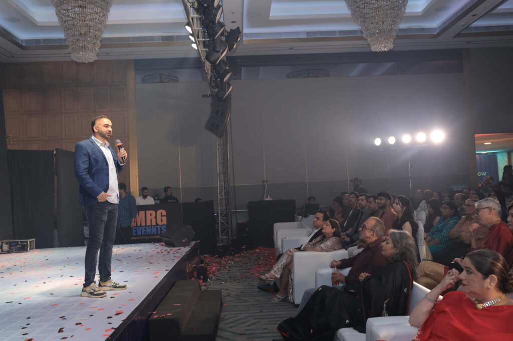 Stand-up comedian Punit Pania performing at Adweb Technologies 25th anniversary The Club Mumbai