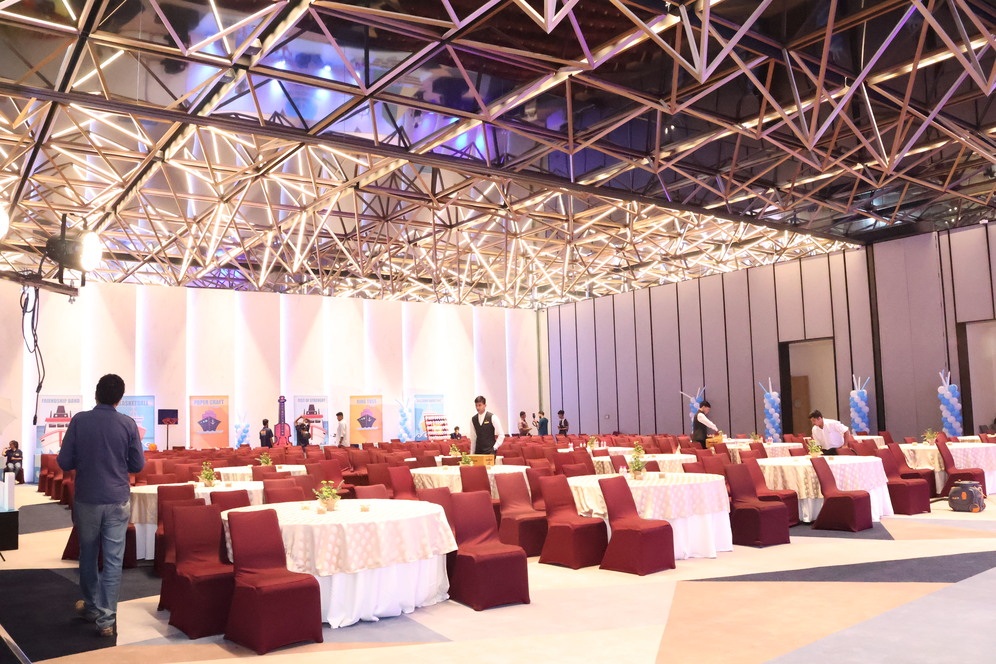 Maersk India annual family day stage and ship-themed setup at Taj The Trees Mumbai by MRG Evennts