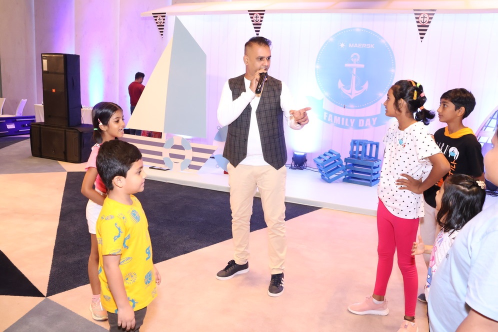 Emcee and entertainment segment at Maersk India family day Taj The Trees Mumbai by MRG Evennts