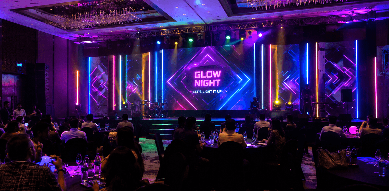 Neon glow night corporate annual day theme, Mumbai